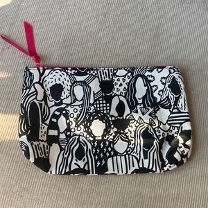 💵3 for $20✅Ipsy Black & white diversity cosmetic bag NEW